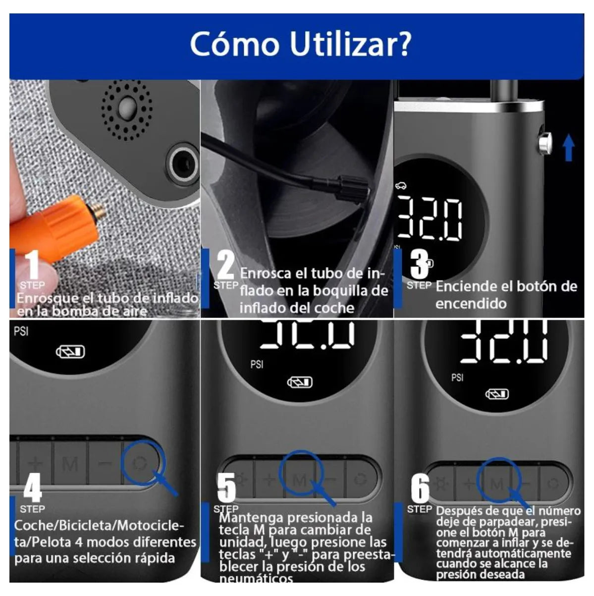 Compresor Aire Multifuncional - Portatil
